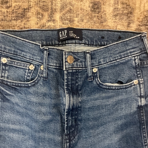 Gap High Rise Vintage Slim Jeans Size 4 / 27 - Picture 2 of 3